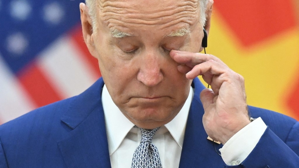 US President Joe Biden is pictured in Hanoi on 10 September 2023 (Saul Loeb/AFP)